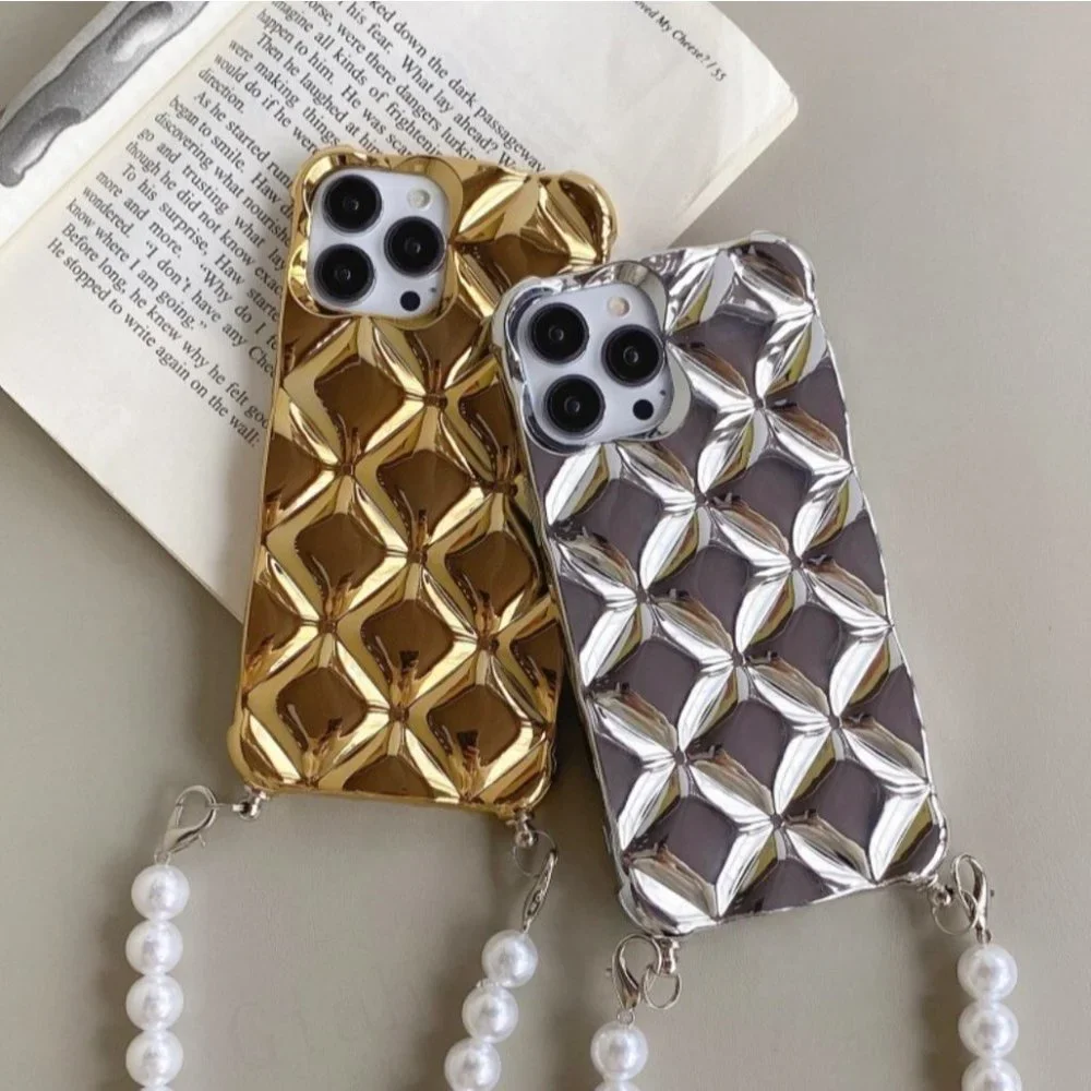 Luxury IPhone 14 Pro Max Pearl Cell Case NEW